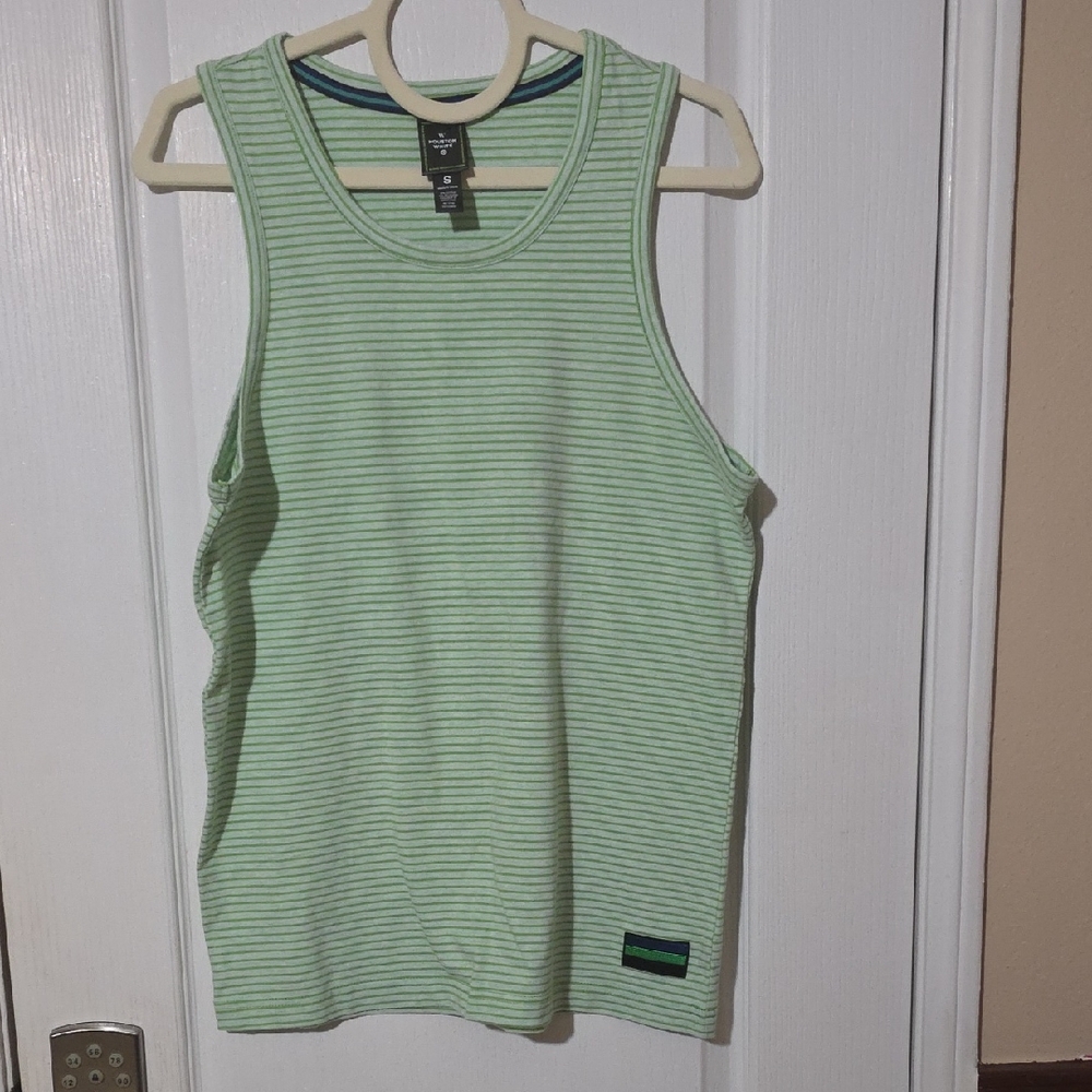 Green Striped Women's Tank Top